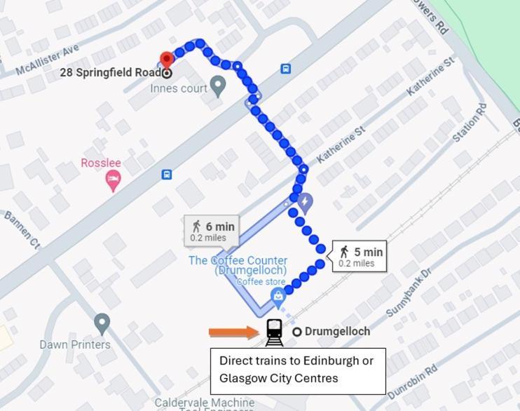 Springfield - Train To Glasgow Or Edinburgh - Private Parking & Wifi Airdrie